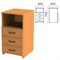 Тумба приставная "Фея", 400х450х750 мм, 3 ящика, полка, цвет орех милан, ТФ10.5 640020