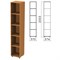 Шкаф (стеллаж) "Фея", 370х370х2000 мм, 4 полки, цвет орех милан, КФ15.5 640012