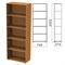 Шкаф (стеллаж) "Фея", 740х370х2000 мм, 4 полки, цвет орех милан, ШФ14.5 640011