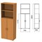 Шкаф полузакрытый "Фея", 740х390х2000 мм, цвет орех милан (КОМПЛЕКТ) 980034