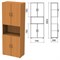 Шкаф полузакрытый "Фея", 740х390х2000 мм, цвет орех милан (КОМПЛЕКТ) 980352
