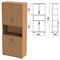 Шкаф полузакрытый "Этюд", 800х384х1942 мм, цвет бук бавария (КОМПЛЕКТ) 980321