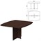База стола для переговоров "Приоритет" 1400х1200х750 мм, венге (КОМПЛЕКТ) 982172