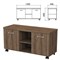 Тумба-креденция "Приоритет", 1200х446х600 мм, 2 двери, лагос, (КОМПЛЕКТ) 980363