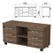 Тумба-креденция "Приоритет", 1200х446х600 мм, 6 ящиков, лагос, (КОМПЛЕКТ) 980365