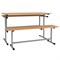 Стол для столовых 1200х600х760 мм, рост 6, серый каркас, ДСП/пластик, цвет бук 531372