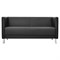 Диван мягкий трехместный "Атланта", "М-01", 1500х670х715 мм, c подлокотниками, экокожа, черный 531902