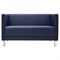 Диван мягкий двухместный "Атланта", "М-01", 1230х670х715 мм, c подлокотниками, экокожа, темно-синий 531900