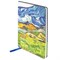 Блокнот А5 (143x210 мм), BRAUBERG VISTA "Van Gogh", под кожу, гибкий, срез фольга, 80 л., 112059 112059