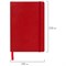 Блокнот А5 (148x218 мм), BRAUBERG "Metropolis Ultra", под кожу, 80 л., резинка, клетка, красный, 111018 111018