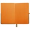 Блокнот А5 (148х218 мм), BRAUBERG "DUO" под кожу с резинкой, 80 л., клетка, оранжевый/зеленый, 113435 113435