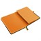 Блокнот А5 (148х218 мм), BRAUBERG "DUO" под кожу с резинкой, 80 л., клетка, оранжевый/зеленый, 113435 113435