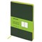 Блокнот А5 (148x218 мм), BRAUBERG "Metropolis Mix", под кожу, 80 л., клетка, темно-зеленый, 111037 111037