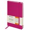 Блокнот А5 (148x218 мм), BRAUBERG "Metropolis", балакрон, 80 л., резинка, клетка, фуксия, 111587 111587
