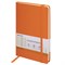 Блокнот А5 (148x218 мм), BRAUBERG "Metropolis", балакрон, 80 л., резинка, клетка, оранжевый, 111584 111584