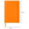 Блокнот А5 (148x218 мм), BRAUBERG "Metropolis Ultra", под кожу, 80 л., резинка, клетка, оранжевый, 111019 111019