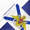 Флаг ВМФ России "Андреевский флаг с эмблемой" 90х135 см, полиэстер, STAFF, 550234 550234