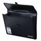 Папка-портфель пластиковая BRAUBERG А4+ (390х260х40 мм), 3 отделения, фактура линейная, черная, 221389 221389