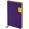 Ежедневник недатированный А5 (138х213 мм), BRAUBERG "AIM", под кожу, 136 л., фиолетовый, 113424 113424