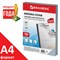 Обложки пластиковые для переплета, А4, КОМПЛЕКТ 100 шт., 150 мкм, матово-прозрачные, BRAUBERG, 532160 532160
