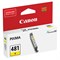 Картридж струйный CANON (CLI-481Y) для PIXMA TS704/TS6140, желтый, ресурс 257 страниц, оригинальный, 2100C001 363215