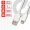 Кабель белый USB 2.0-Lightning, 1 м, SONNEN, медь, для передачи данных и зарядки, 513559 513559