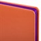Ежедневник недатированный А5 138х213 мм BRAUBERG "Rainbow" под кожу, 136 л., оранжевый, 111668 111668
