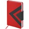 Ежедневник недатированный А5 138x213 мм BRAUBERG "Waves" под кожу, застежка 160 л., красный/черный, 111874 111874
