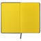 Ежедневник недатированный А5 138x213 мм BRAUBERG "Rainbow", под кожу, 136 л., черный/желтый, 113497 113497