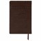 Ежедневник полудатированный А5 (138х213 мм) BRAUBERG "Alligator", под кожу, 192 л., коричневый, 124986 124986
