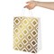 Пакет подарочный (1 штука) 26x13x32 см, ЗОЛОТАЯ СКАЗКА "Gold Luxury", тиснение фольгой, белый, 608249 608249
