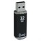 Флеш-диск 32 GB, SMARTBUY V-Cut, USB 2.0, металлический корпус, черный, SB32GBVC-K 512186