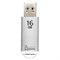 Флеш-диск 16 GB, SMARTBUY V-Cut, USB 2.0, металлический корпус, серебристый, SB16GBVC-S 512196