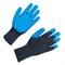 Перчатки хлопок + полиэфир УТЕПЛЕННЫЕ, 1 пара, 10 класс, 105-110 г, размер 10, покрытие - облив РЕЛЬЕФНЫЙ ЛАТЕКС, прочные, усиленные, СВС, ct32wl черн/син 608689