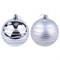 Шары ёлочные 6 шт., 8 см, "Basic Art", пластик, серебристые (глянец, матовый), ЗОЛОТАЯ СКАЗКА, 590884 590884