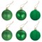 Шары ёлочные 6 шт., 6 см, "Trio", пластик, ЗЕЛЕНЫЕ (глянец, матовый, глиттер), ЗОЛОТАЯ СКАЗКА, 591127 591127