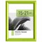 Рамка 15х21 см небьющаяся, багет 17,5 мм, пластик, BRAUBERG "Colorful", салатовая, 391243 391243