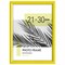 Рамка 21х30 см небьющаяся, багет 17,5 мм, пластик, BRAUBERG "Colorful", желтая, 391246 391246