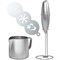 Капучинатор/вспениватель электрический с подставкой, питчером, трафаретами 4 в 1, серебряный, DASWERK, 456182 456182