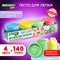 Пластилин-тесто для лепки BRAUBERG KIDS, 4 цвета, 560 г, пастельные цвета, крышки-штампики, 106717 106717