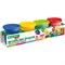 Пластилин-тесто для лепки BRAUBERG KIDS, 4 цвета, 560 г, яркие классические цвета, крышки-штампики, 106715 106715