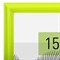 Рамка 15х21 см небьющаяся, багет 17,5 мм, пластик, BRAUBERG "Colorful", салатовая, 391243 391243