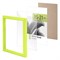 Рамка 15х21 см небьющаяся, багет 17,5 мм, пластик, BRAUBERG "Colorful", салатовая, 391243 391243