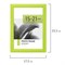 Рамка 15х21 см небьющаяся, багет 17,5 мм, пластик, BRAUBERG "Colorful", салатовая, 391243 391243