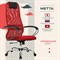 Кресло офисное МЕТТА "SU-B-8" хром, ткань-сетка, сиденье мягкое, красное 532430