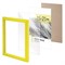 Рамка 15х21 см небьющаяся, багет 17,5 мм, пластик, BRAUBERG "Colorful", желтая, 391245 391245