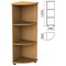 Шкаф (стеллаж) угловой "Монолит", 390х390х1250 мм, 2 полки, цвет бук бавария, УМ47.1 640189