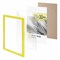Рамка 21х30 см небьющаяся, багет 17,5 мм, пластик, BRAUBERG "Colorful", желтая, 391246 391246