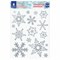 Наклейка для окон двусторонняя МНОГОРАЗОВАЯ 30х38 см "Снежинки", глиттер, серебро, ЗОЛОТАЯ СКАЗКА, 591191 591191