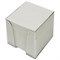 Блок для записей STAFF в подставке прозрачной, куб 9х9х9 см, белый, белизна 70-80%, 129202 129202